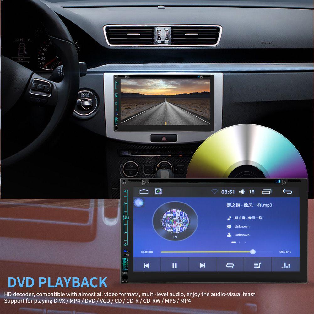 AUTORADIO ANDROID STEREO 2 DIN 7” POLLICI LETTORE CD DVD GPS WI-FI USB BLUETOOTH+ RETROCAMERA IN OMAGGIO